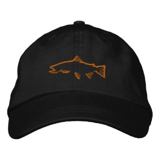 Trout Tracker Hat - Schwarz Bestickte Kappe