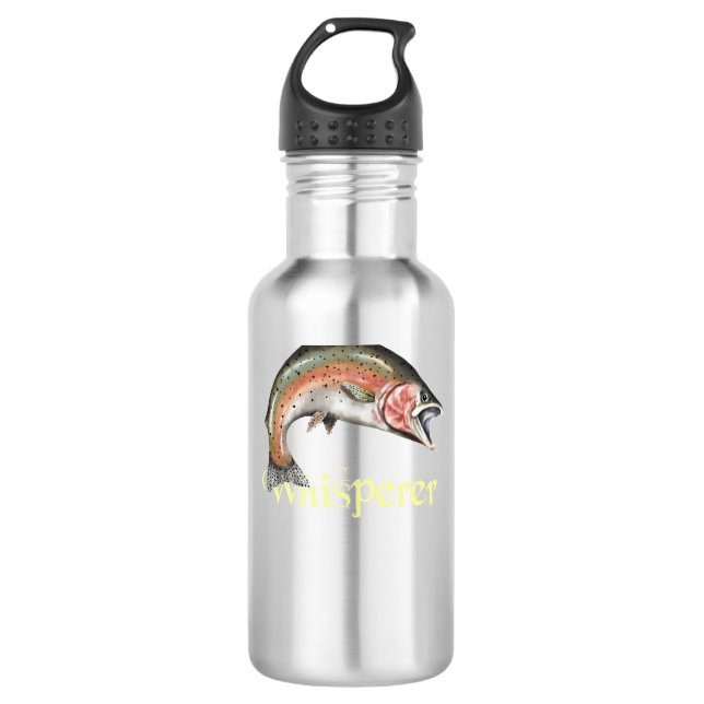 Trout Whisperer Dark Edelstahlflasche (Vorderseite)