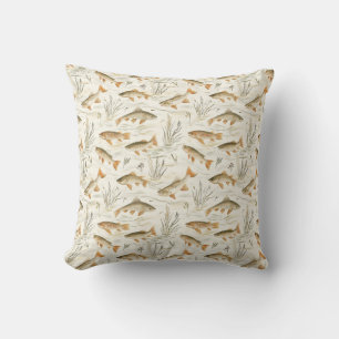 Troutabout Throw Pillow Kissen