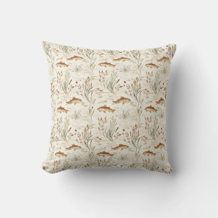 Troutabout Throw Pillow Kissen