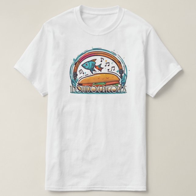 Troutdog Records Logo T-Shirt (Design devant)