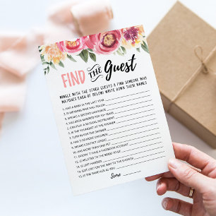 Trouver la Fête des mariées invité - Carte de jeu