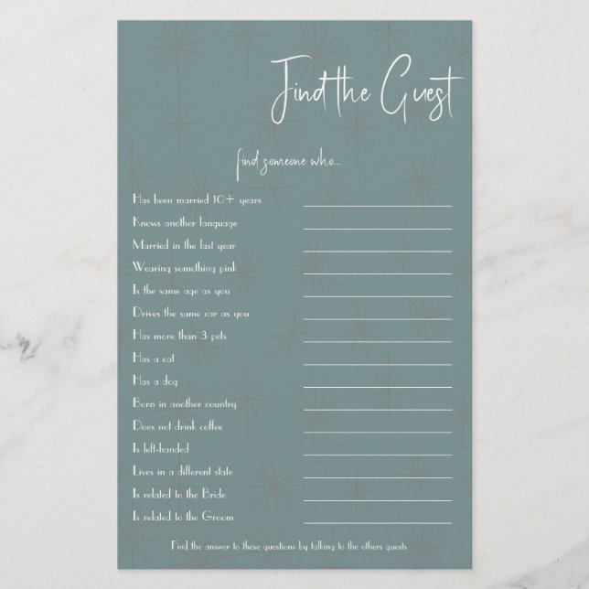 Trouver le prospectus de la carte de jeu invité (Devant)