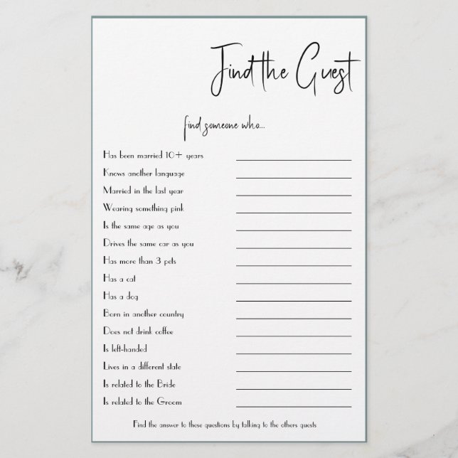 Trouver le prospectus de la carte de jeu invité (Devant)