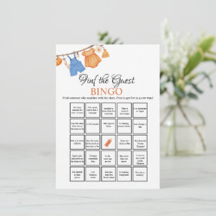 Trouvez la carte de jeu de bingo Baby shower pour