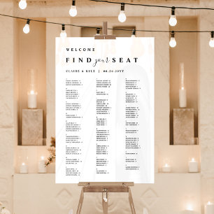 Trouvez votre siège blanc assise Alphabétique