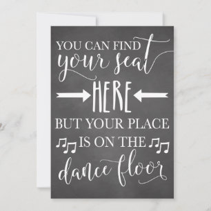 Trouvez votre siège ici Poster Mariage Carte Signa