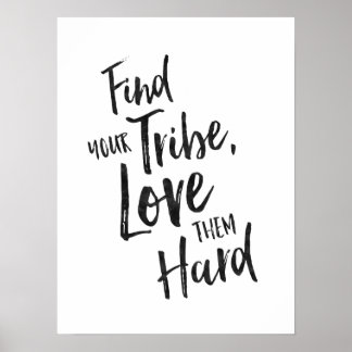 Trouvez votre tribu - Poster inspirant