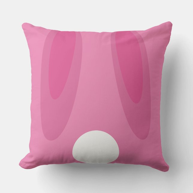 Trow Cushion - Miss Pink Bunny Oars Kissen (Vorderseite)