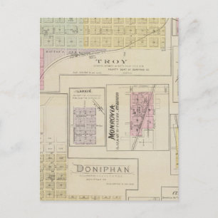 Troy, Doniphan, Larkin, Monrovia, Kansas Postkarte