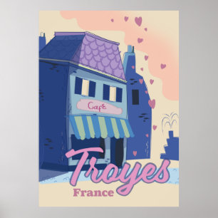 Troyes France Reiseplakat Poster