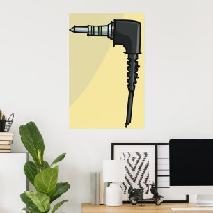 TRRS Audio Jack Connector Tech Gadget Illustration Poster