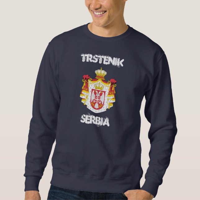 Trstenik, Serbien mit Wappen Sweatshirt (Vorderseite)