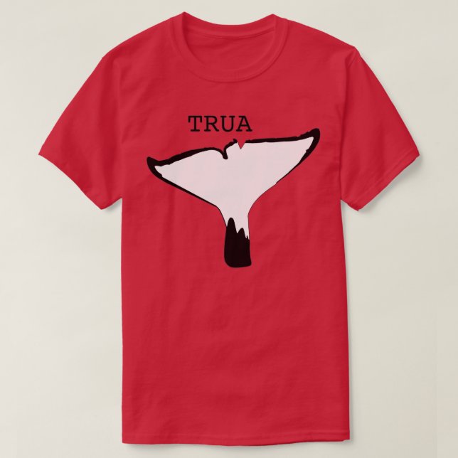 TRUA, die tödlichen Wale Schwanz fließt T-Shirt (Design vorne)