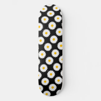Trübes Gänseblümchen-Blumenmuster Schwarzes Skateb Skateboard