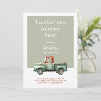 Truck Birthday Invitation • Boys Party Einladung
