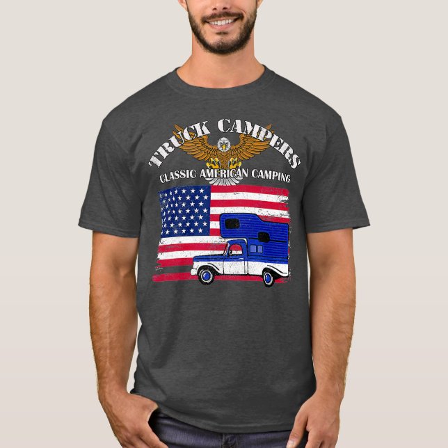 Truck Camper Retro Vintage Pickup Classic T-Shirt (Vorderseite)