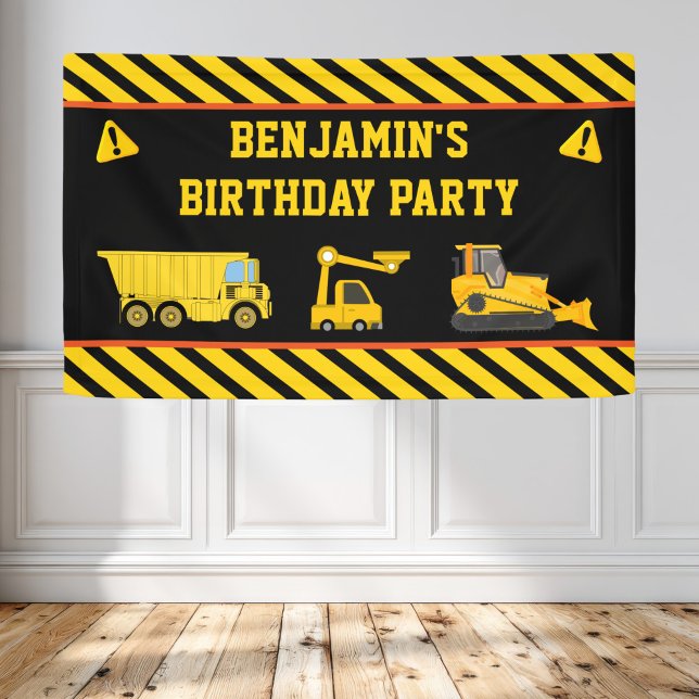 Truck Construction Birthday Party Banner (Von Creator hochgeladen)
