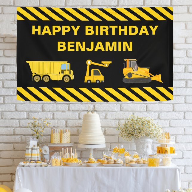 Truck Construction Birthday Party Banner (Von Creator hochgeladen)