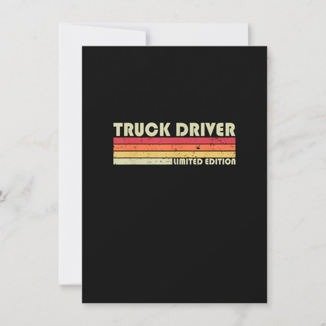 TRUCK DRIVER Funny Job Title Profession Birthday W Einladung (Vorderseite)
