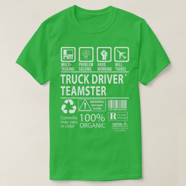 Truck Driver Teamster Multitasking Job Gift Item T-Shirt (Design vorne)