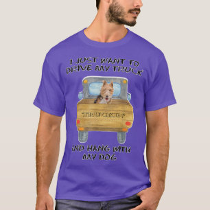 Truck Driving Dog Fox Terrier T-Shirt