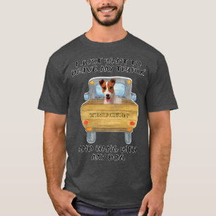 Truck Driving Dog Jack Russell  T-Shirt