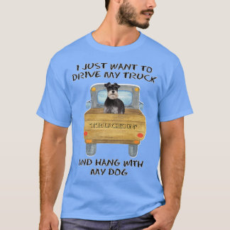 Truck Driving Dog Miniature Schnauzer 2  T-Shirt