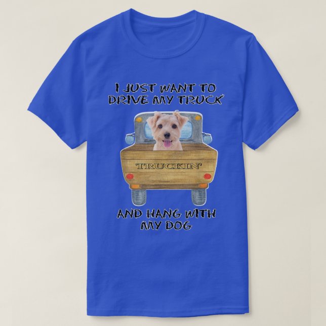 Truck Driving Dog Norfolk Terrier 2809 T-Shirt (Design vorne)