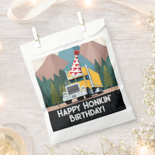 Truck Happy Birthday Party Funny Transport Geschenktütchen