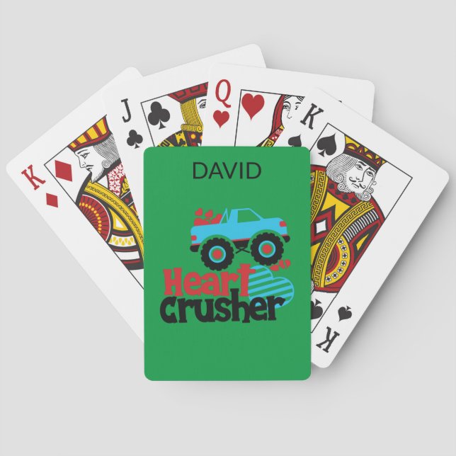"TRUCK HEART CRUSHER" SPIELKARTEN PERSONALISIERT. (Rückseite)