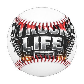 Truck Life Grunge Abgenutzt Chrome Rot Trucker Li Baseball