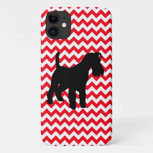 Truck Red Zig Zag mit Schnauzer Case-Mate iPhone Hülle (Rückseite)