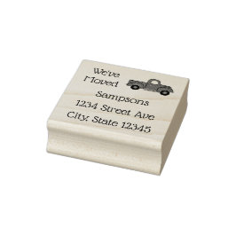Truck We're Moving Announcement Gummistempel