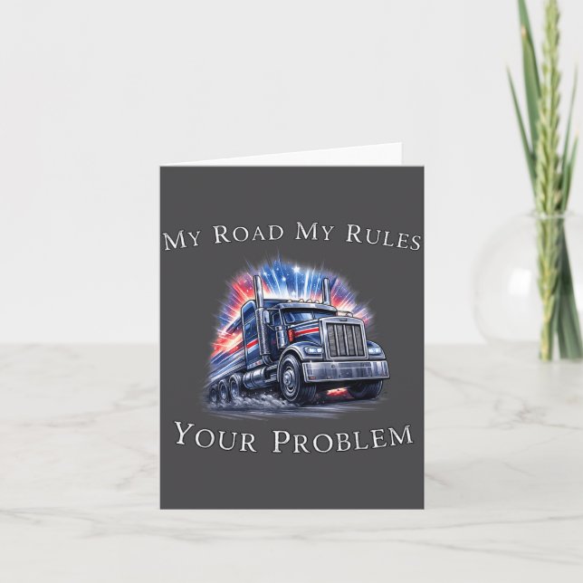 Trucker American Flag Truck Driver  Karte (Vorderseite)