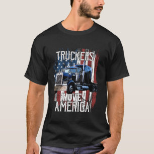 Trucker American Flag Truck Fahrer Geschenk T-Shirt