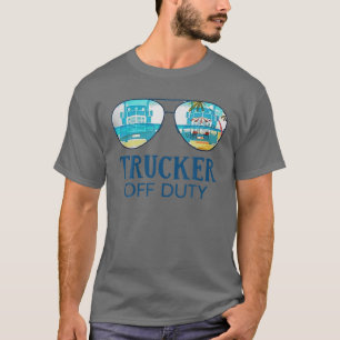 Trucker bietet eine Sonnenbrille Sonnenbrille Beac T-Shirt
