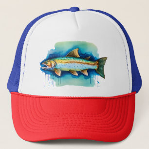 Trucker Cap - Aquarell-Serie: Forelle/Lachs Truckerkappe