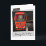 Trucker Cat Funny Birthday Card Karte<br><div class="desc">Mit diesem skurrilen und lustigen Katzendesign den Geburtstag eines jeden Katzenliebhabers stärken!</div>