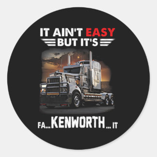 Trucker Es ist Fa Kenworth es Runder Aufkleber