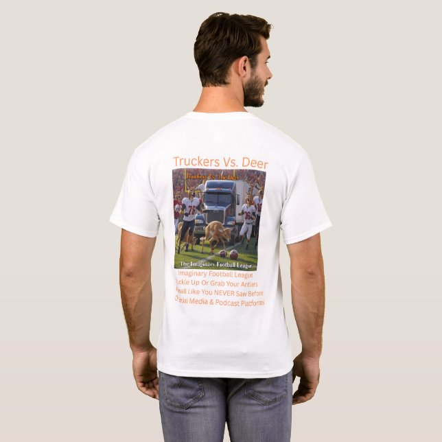 Trucker gegen Hirsche  T-Shirt (Schwarz voll)