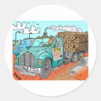Trucker Geschenke Runder Aufkleber