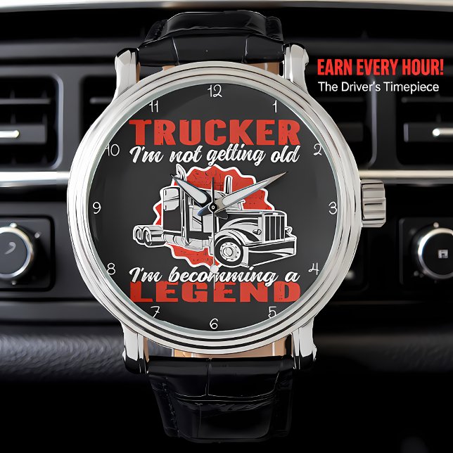 Trucker Grandfather: Grandchildren's Best Legend Armbanduhr (Von Creator hochgeladen)