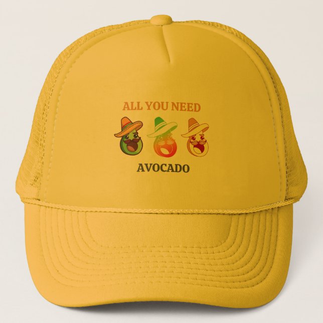 Trucker Hat Avocado Truckerkappe (Vorderseite)