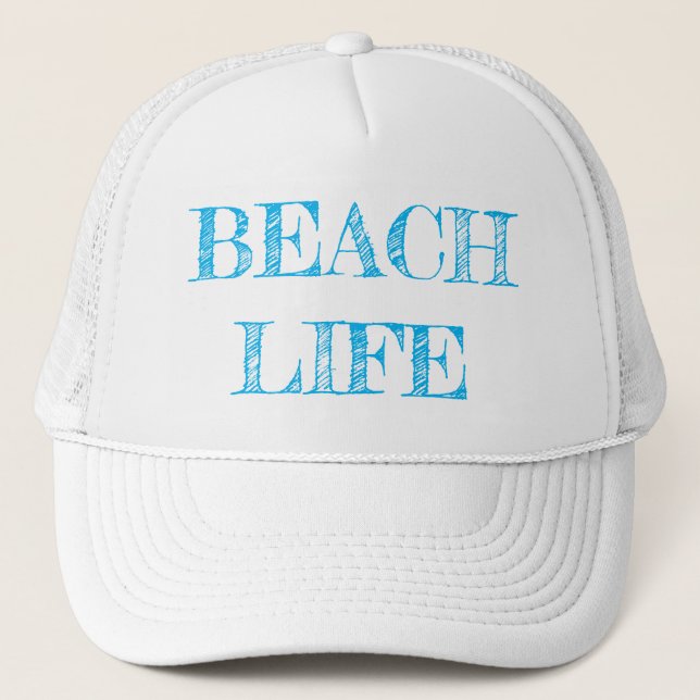 Trucker Hat; Beach Life; Turqoise Truckerkappe (Vorderseite)