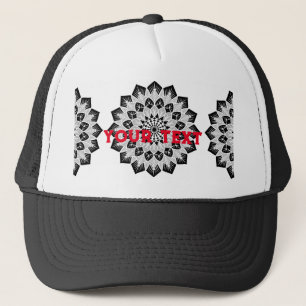 Trucker Hat Weiß und Schwarz Farbe Trucker Cap Truckerkappe
