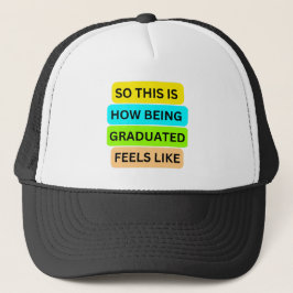 Trucker Hat weiß und schwarz SO_THIS_IS_HOW_BEING_ Truckerkappe
