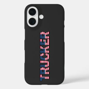 Trucker Letters American Flag Patriotic Road Prix iPhone 16 Hülle