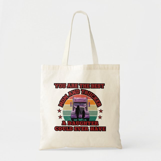 Trucker Mother Daughter Bond Family Road Liebe Tragetasche (Vorne)