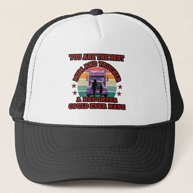 Trucker Mother Daughter Bond Family Road Liebe Truckerkappe (Vorderseite)